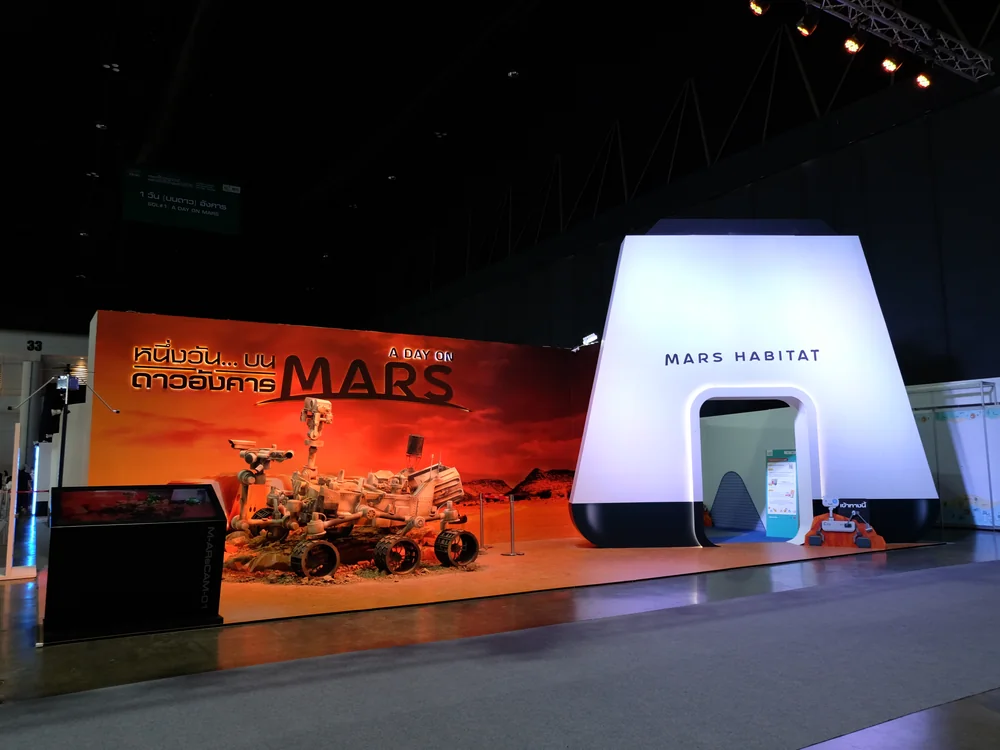 火星をテーマにした没入型展示空間